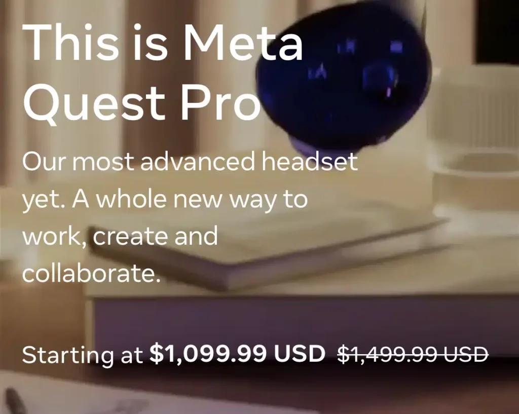 抗跌能力差 Quest Pro发布仅三月直降400美元