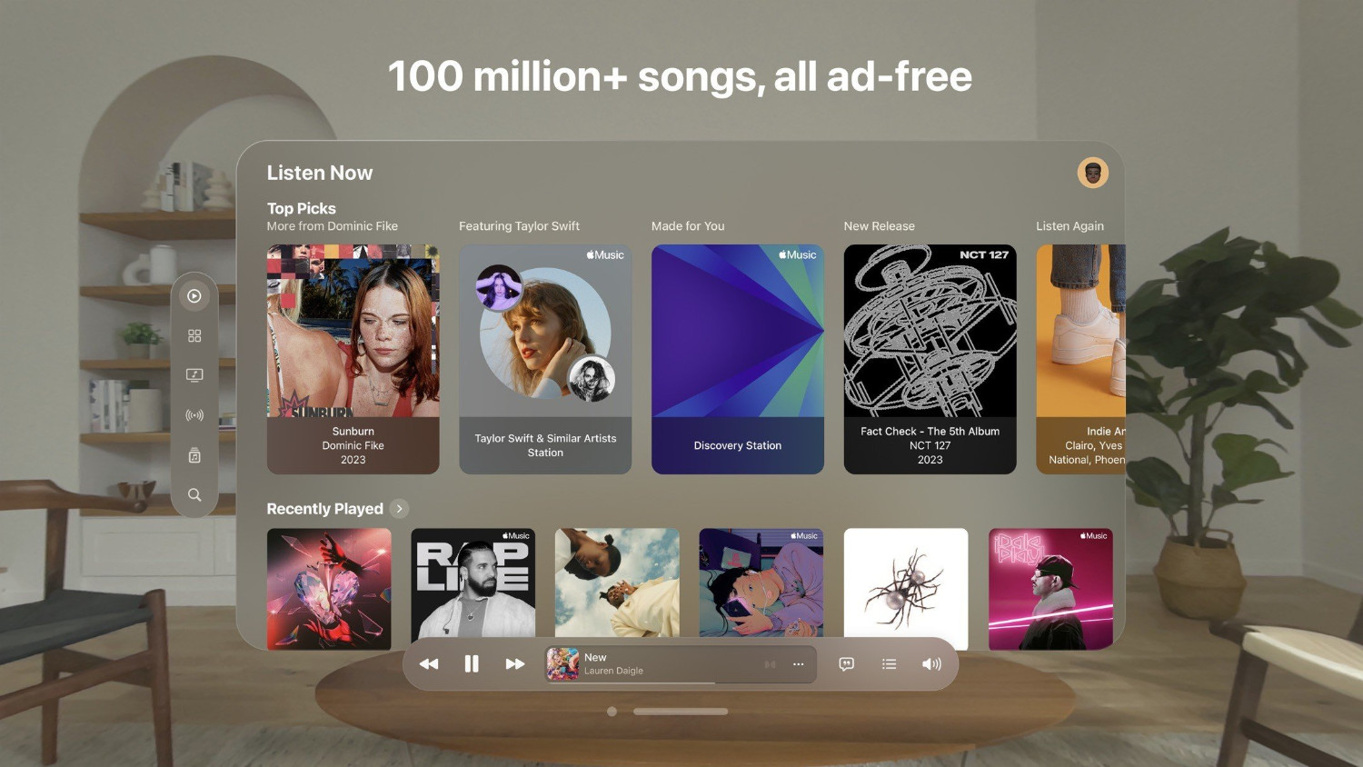 Vision Pro 上的Apple Music