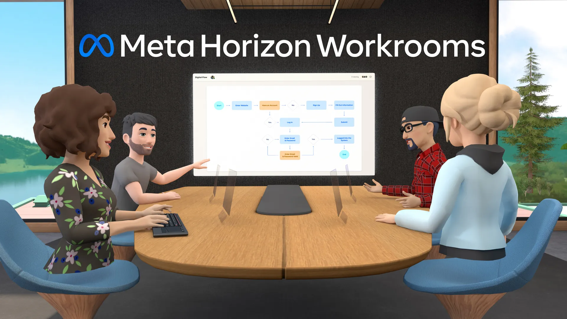 Horizo​​n Workrooms 获得精简的界面和改进的个人办公室 但功能减少